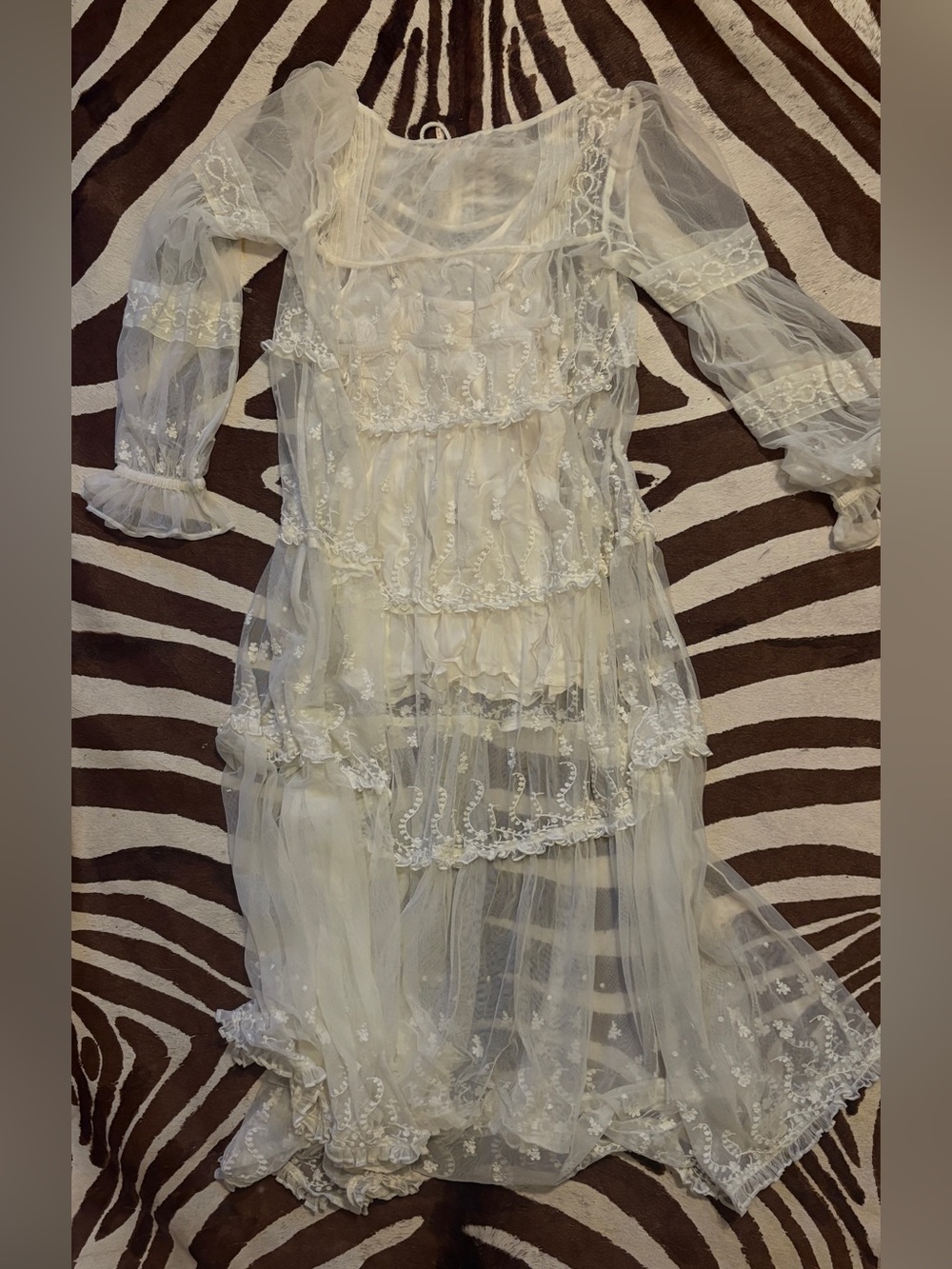 Free People Ivory Lace Stevie dress - Picture 3 of 3